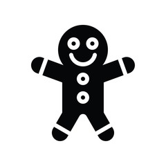 sweets and candy related gingerbread vector in solid design