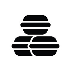 sweets and candy related biscuits vector in solid design