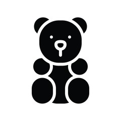 sweets and candy related jelly bear or gummy bear vector in solid design