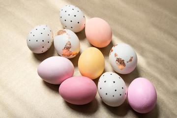 Colorful easter eggs. Easter. Close-up