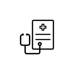 Vector, illustration, medical report icon