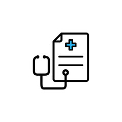 Vector, illustration, medical report icon