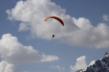 paraglider in the sky