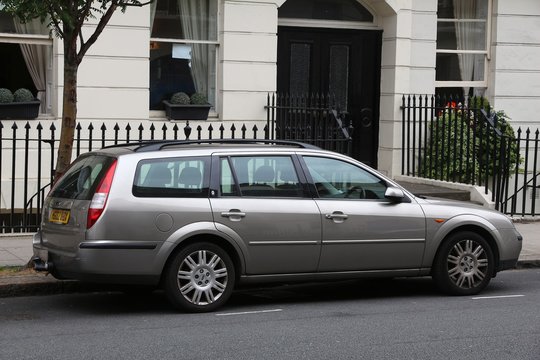 LONDON, UK - JULY 9, 2016: Ford Mondeo station wagon car parked in London, UK. Ford is the 5th largest car manufacturer in the world with annual output of 6 million vehicles.