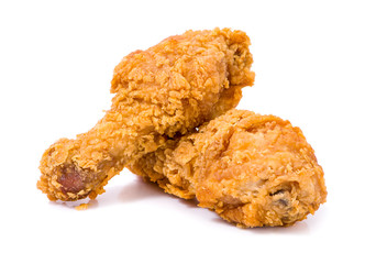 Fried chicken an isolated on white background