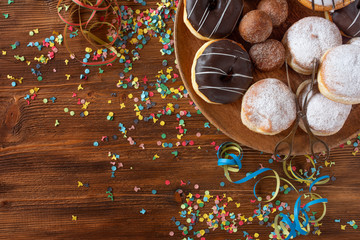 Sweet pastries for carnival