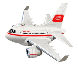 Cartoon Civilian Airplane