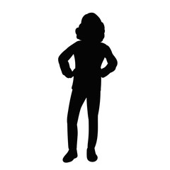 vector, isolated, silhouette of a child