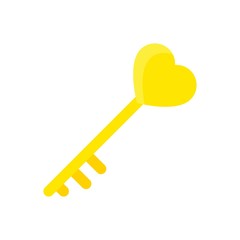 valentines related love and romance hearts key vector in flat design,