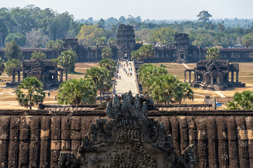 Fototapeta na wymiar Die Tempelanlage Angkor Wat in Kambodscha
