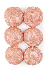 round meatballs made from raw minced