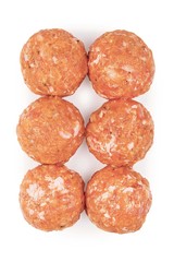 round meatballs made from raw minced