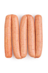 sausages on a white background