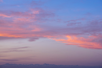 Fototapeta premium beautiful sky with clouds at sunrise