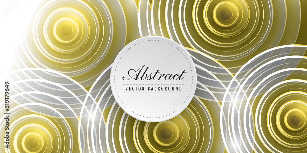 Aufkleber circle design background with overlapping circles pattern