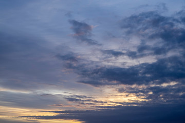 beautiful sky with clouds at sunrise