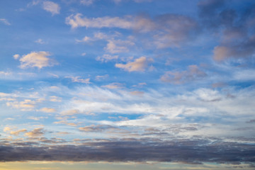 Fototapeta premium beautiful sky with clouds after sunrise