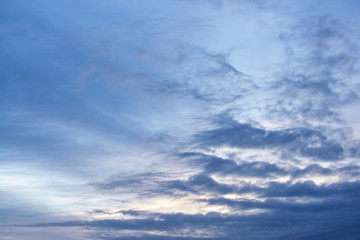 beautiful sky with clouds at sunrise