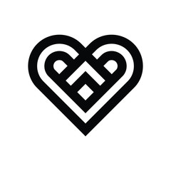 Obraz premium Heart Shape, Black Color vector