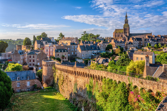 Medieval Old town of Dinan, Brittany, France