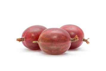 Gooseberries. Fresh gooseberries isolated with clipping path
