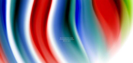 Silk smooth lines on white, liquid fluid color waves. Vector Illustrations For Wallpaper, Banner, Background, Card, Book, Illustration, landing page, cover, placard, poster, banner, flyer, design