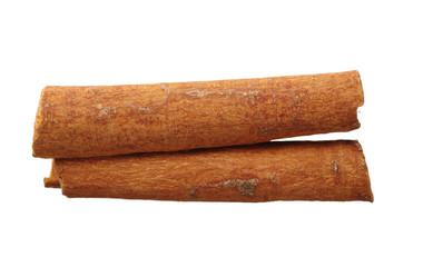 Cinnamon on a white background