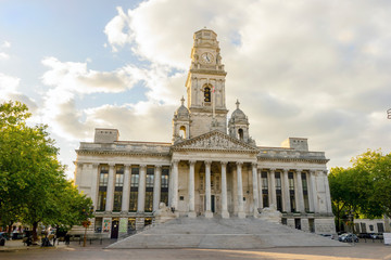 Fototapeta premium Historic city hall of Portsmouth, United Kingdom