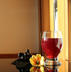 Cocktail with rose wine for parties and celebrations