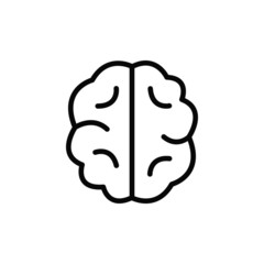 human head with gears icon. brain vector illustration symbol