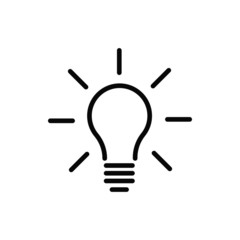 light bulb isolated symbol. lamp vector illustration icon