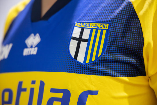 The Logo Of Parma Calcio Football Club On Football  Jerseys