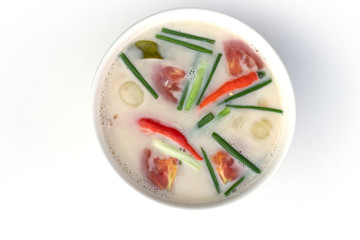 Food in a Thai restaurant Made from meat and vegetables