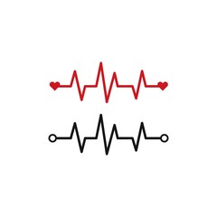 Heartbeat Cardiogram Icon Vector illustration