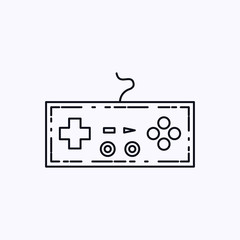 Joystick icon thin isolated on white background