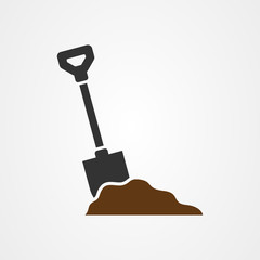 Shovel icon vector design template