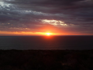 Esperance côte sauvage plage sable blanc coucher de soleil