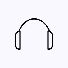 Fototapeta premium Tiny headphone icon isolated on white background