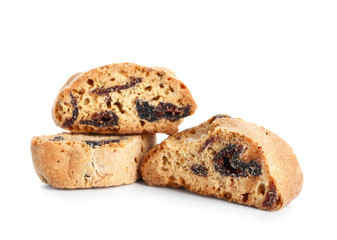 Sweet cookies on white background