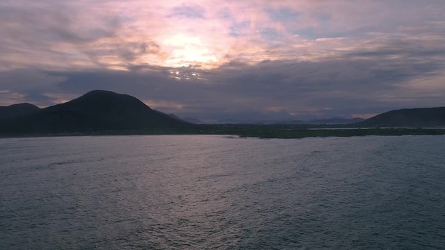 Aerial view of Tullagh bay, Inishowen - County Donegal, Republic of Ireland