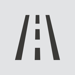 Road icon isolated of flat style. Vector illustration.