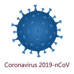 Coronavirus cell, 2019-nCoV isolated vector illustration