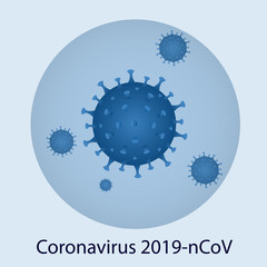 Coronavirus cells study concept, 2019-nCoV