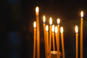 Candles in orthodox church