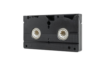 VHS video tape cassette isolated on white background
