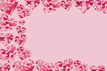 EPS 10 vector. Hearts with copy space. Valentines day concept.