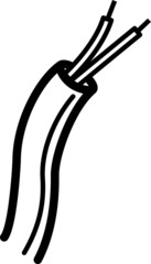 Electric cable icon, wire icon - vector illustration