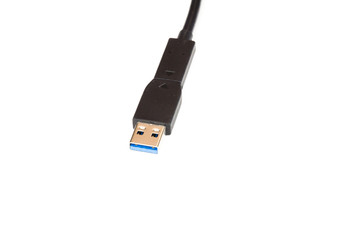 modern USB C high-speed cable with USB A adapter for older devices with the most widespread connection of external devices to the computer, modern data transfer technologies, high speed