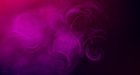 Realistic purple fog. Copy space. Colored fog. Hookah smoke. Neon color. Vector stock illustration. Purple bursts of light. Blurry shadows and rays of light. Mystic spectacular colored smoke. Abstract