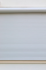 white window roller shutter closed security in modern house
